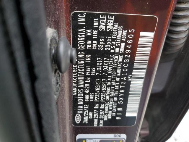 Photo 10 from auction – 2012 KIA SORENTO BA with VIN 5XYKT3A10CG294605