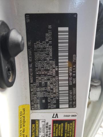 Photo 10 from auction – 2011 TOYOTA VENZA with VIN 4T3ZK3BB0BU045181