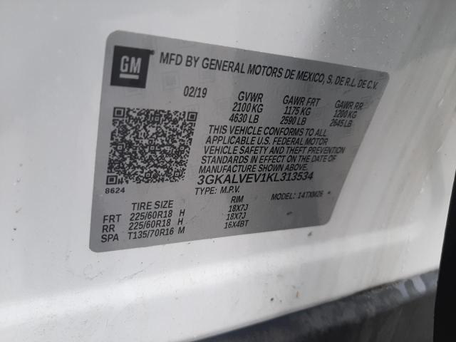 Photo 10 from auction – 2019 GMC TERRAIN SL with VIN 3GKALVEV1KL313534