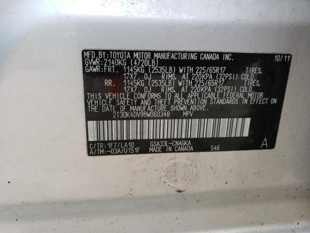 Photo 10 from auction – 2011 TOYOTA RAV4 LIMIT with VIN 2T3DK4DV9BW060348