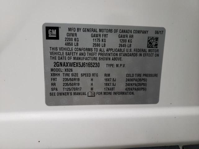 Photo 10 from auction – 2018 CHEVROLET EQUINOX PR with VIN 2GNAXWEX5J6165230