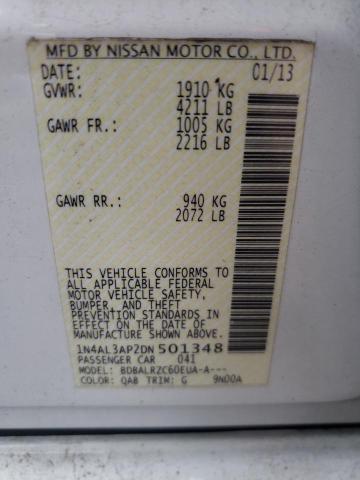 Photo 10 from auction – 2013 NISSAN ALTIMA 2.5 with VIN 1N4AL3AP2DN501348