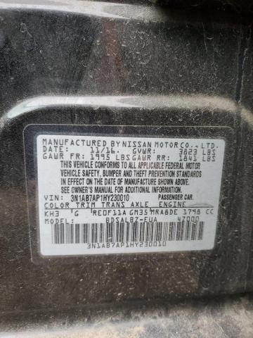 Photo 10 from auction – 2017 NISSAN SENTRA S with VIN 3N1AB7AP1HY230010