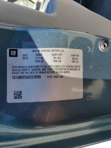 Photo 10 from auction – 2010 CHEVROLET COBALT LS with VIN 1G1AB5F52A7218585