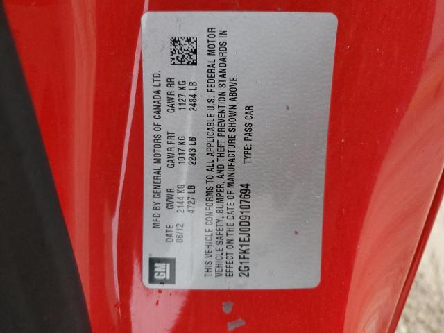 Photo 10 from auction – 2013 CHEVROLET CAMARO 2SS with VIN 2G1FK1EJ0D9107694