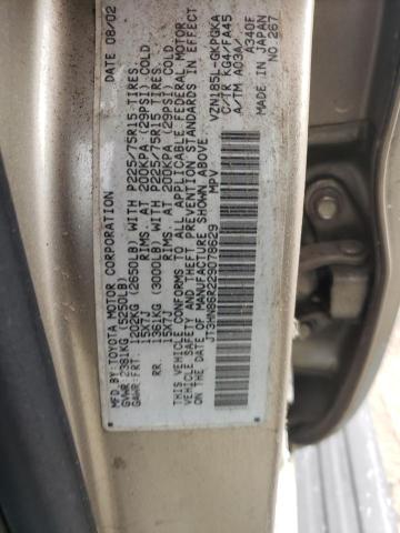 Photo 10 from auction – 2002 TOYOTA 4RUNNER with VIN JT3HN86R229078629