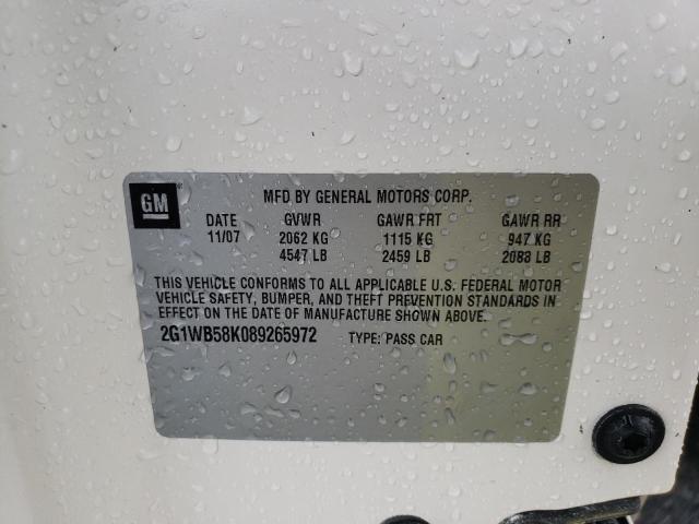 Photo 10 from auction – 2008 CHEVROLET IMPALA LS with VIN 2G1WB58K089265972