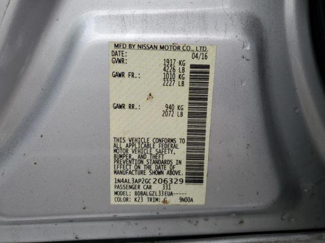 Photo 10 from auction – 2016 NISSAN ALTIMA 2.5 with VIN 1N4AL3AP2GC206329