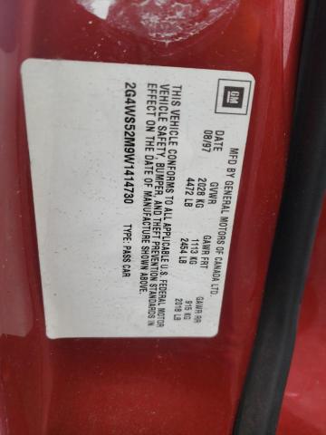 Photo 10 from auction – 1998 BUICK CENTURY CU with VIN 2G4WS52M9W1414730