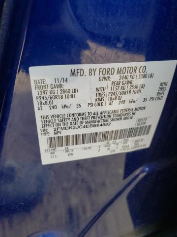 Photo 10 from auction – 2014 FORD EDGE SEL with VIN 2FMDK3JC4EBB64682