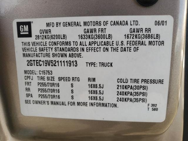 Photo 10 from auction – 2002 GMC NEW SIERRA with VIN 2GTEC19V521111913