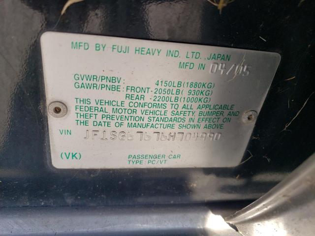Photo 10 from auction – 2006 SUBARU FORESTER X with VIN JF1SG67676H704990