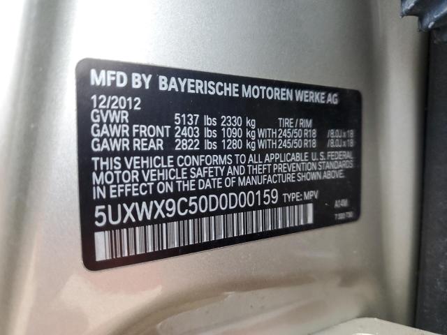 Photo 10 from auction – 2013 BMW X3 XDRIVE2 with VIN 5UXWX9C50D0D00159