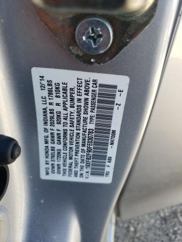 Photo 10 from auction – 2015 HONDA CIVIC EXL with VIN 19XFB2F90FE030783