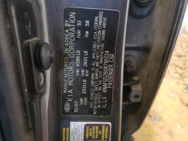 Photo 10 from auction – 2008 KIA RONDO LX with VIN KNAFG526087161114