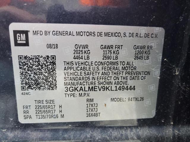 Photo 10 from auction – 2019 GMC TERRAIN SL with VIN 3GKALMEV9KL149444