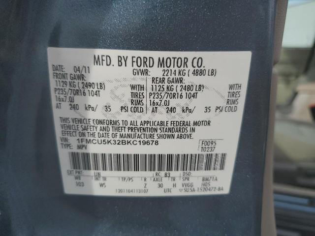 Photo 10 from auction – 2011 FORD ESCAPE HYB with VIN 1FMCU5K32BKC19678