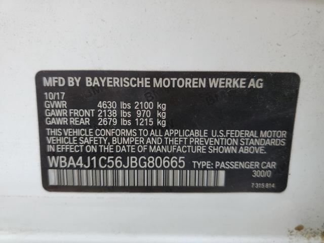 Photo 10 from auction – 2018 BMW 430I GRAN with VIN WBA4J1C56JBG80665