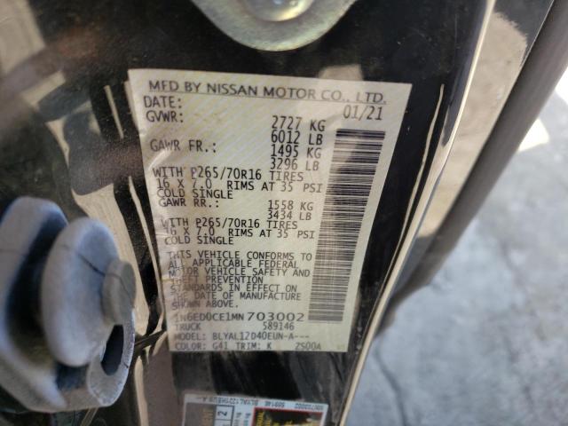Photo 10 from auction – 2021 NISSAN FRONTIER S with VIN 1N6ED0CE1MN703002