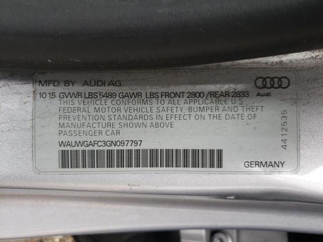 Photo 10 from auction – 2016 AUDI A7 PREMIUM with VIN WAUWGAFC3GN097797
