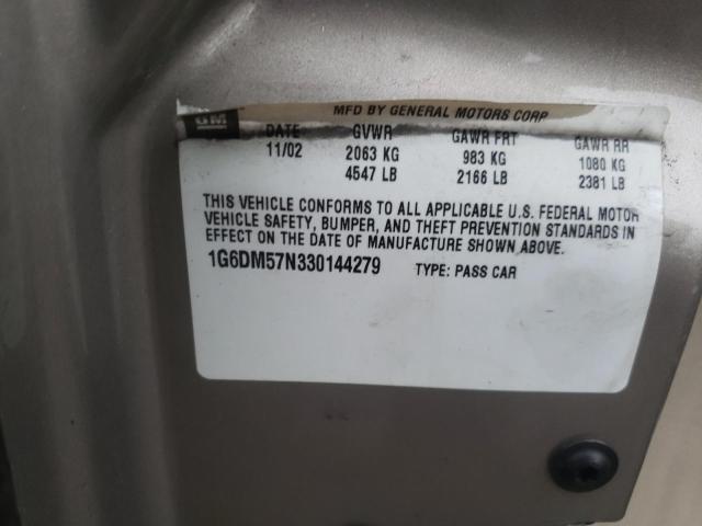 Photo 10 from auction – 2003 CADILLAC CTS with VIN 1G6DM57N330144279