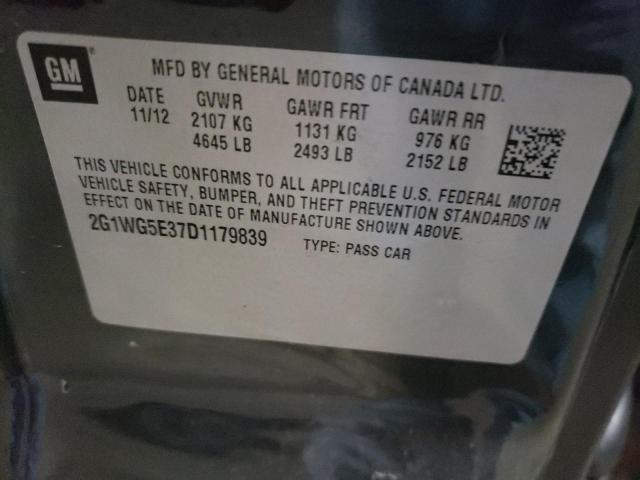 Photo 10 from auction – 2013 CHEVROLET IMPALA LT with VIN 2G1WG5E37D1179839