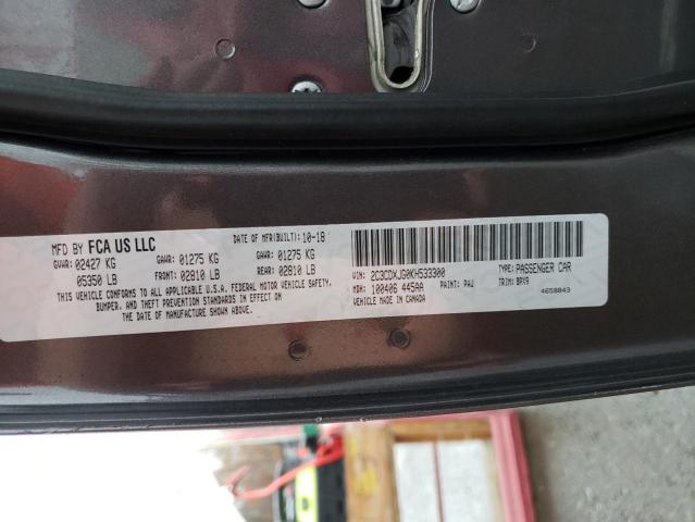 Photo 10 from auction – 2019 DODGE CHARGER SX with VIN 2C3CDXJG0KH533300