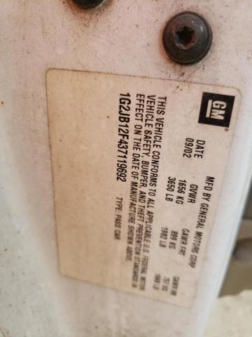 Photo 10 from auction – 2003 PONTIAC SUNFIRE with VIN 1G2JB12F437119692