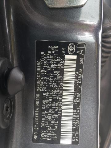 Photo 10 from auction – 2009 TOYOTA COROLLA BA with VIN 2T1BU40E19C159242