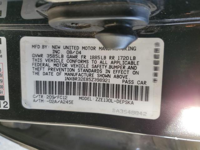 Photo 10 from auction – 2005 TOYOTA COROLLA CE with VIN 1NXBR32E85Z398921