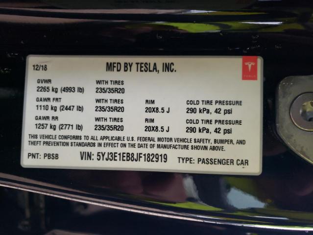 Photo 10 from auction – 2018 TESLA MODEL 3 with VIN 5YJ3E1EB8JF182919