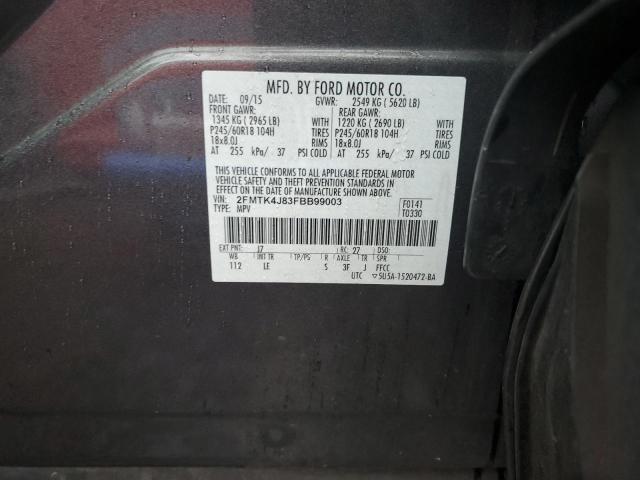 Photo 10 from auction – 2015 FORD EDGE SEL with VIN 2FMTK4J83FBB99003