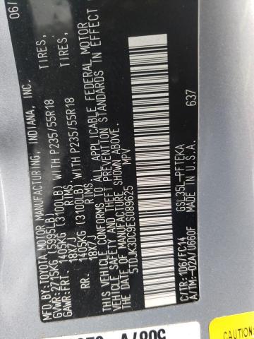 Photo 10 from auction – 2014 TOYOTA SIENNA LE with VIN 5TDJK3DC9ES089625