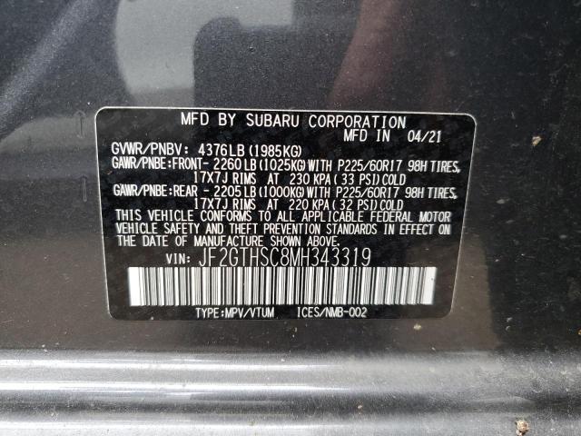 Photo 10 from auction – 2021 SUBARU CROSSTREK with VIN JF2GTHSC8MH343319