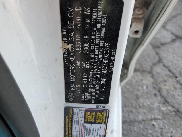 Photo 10 from auction – 2017 KIA FORTE LX with VIN 3KPFK4A77HE030378