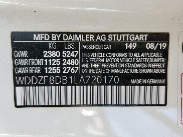 Photo 10 from auction – 2020 MERCEDES-BENZ E 350 with VIN WDDZF8DB1LA720170
