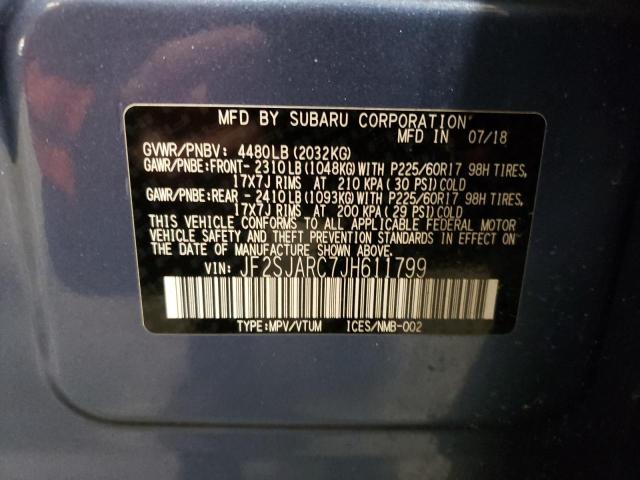 Photo 10 from auction – 2018 SUBARU FORESTER 2 with VIN JF2SJARC7JH611799