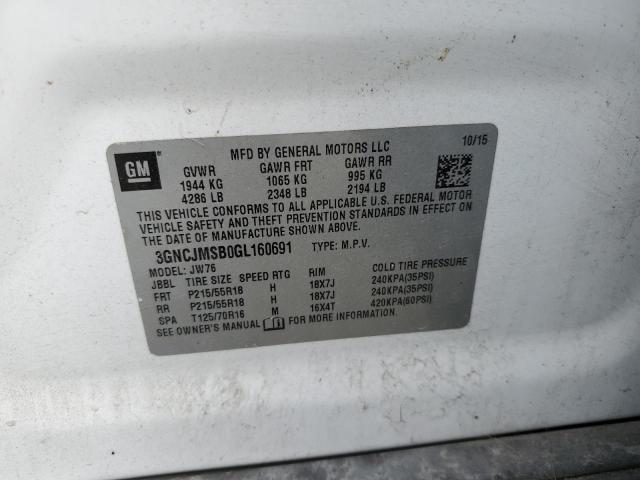 Photo 10 from auction – 2016 CHEVROLET TRAX LTZ with VIN 3GNCJMSB0GL160691