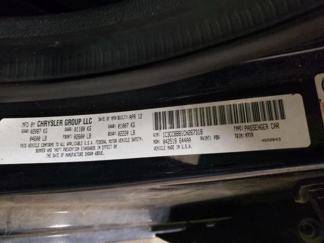 Photo 10 from auction – 2012 CHRYSLER 200 TOURIN with VIN 1C3CCBBB1CN267318