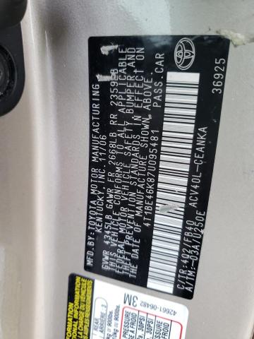 Photo 10 from auction – 2007 TOYOTA CAMRY CE with VIN 4T1BE46K87U095481