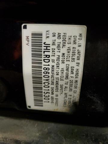 Photo 10 from auction – 2000 HONDA CR-V EX with VIN JHLRD1860YC015301