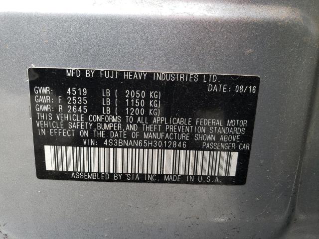 Photo 10 from auction – 2017 SUBARU LEGACY 2.5 with VIN 4S3BNAN65H3012846