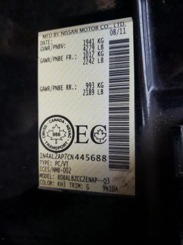 Photo 10 from auction – 2012 NISSAN ALTIMA BAS with VIN 1N4AL2AP7CN445688