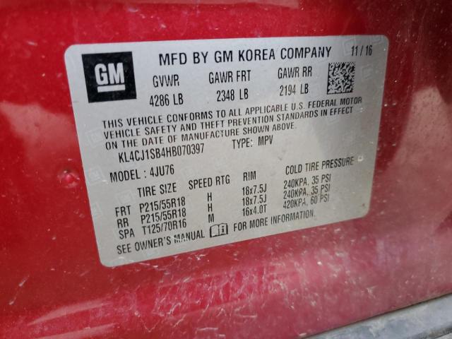 Photo 10 from auction – 2017 BUICK ENCORE SPO with VIN KL4CJ1SB4HB070397
