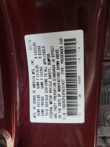 Photo 10 from auction – 2015 HONDA ACCORD SPO with VIN 1HGCR2F50FA231437