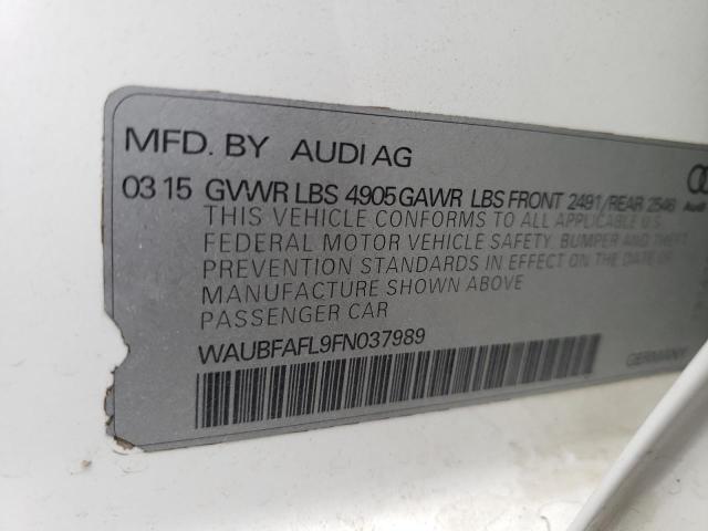 Photo 10 from auction – 2015 AUDI A4 PREMIUM with VIN WAUBFAFL9FN037989
