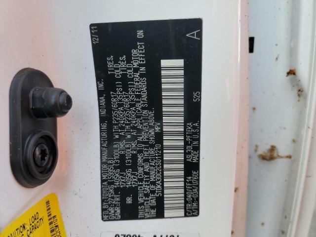 Photo 10 from auction – 2012 TOYOTA SIENNA BAS with VIN 5TDKA3DC2CS011210