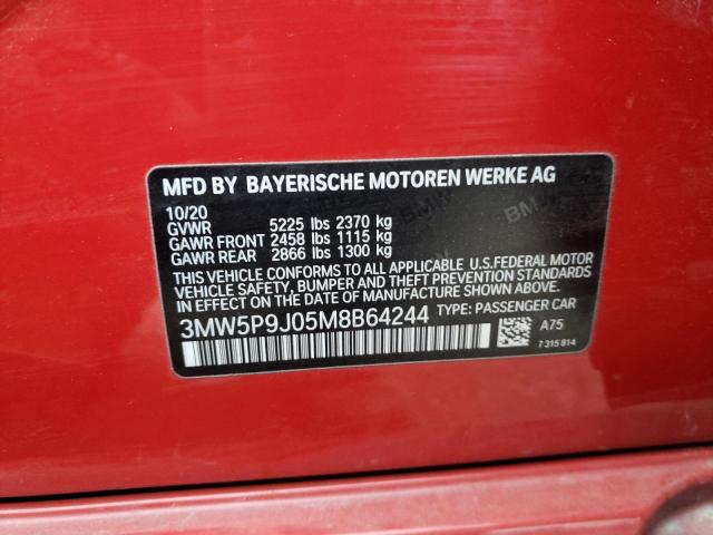 Photo 10 from auction – 2021 BMW 330XE with VIN 3MW5P9J05M8B64244