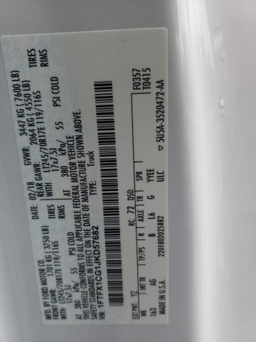 Photo 10 from auction – 2018 FORD F150 SUPER with VIN 1FTFX1CG1JKD57682