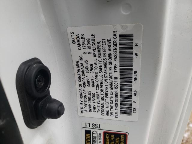 Photo 10 from auction – 2015 HONDA CIVIC EX with VIN 2HGFG3B88FH530118